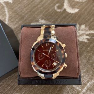 Michael Kors tortoise shell watch